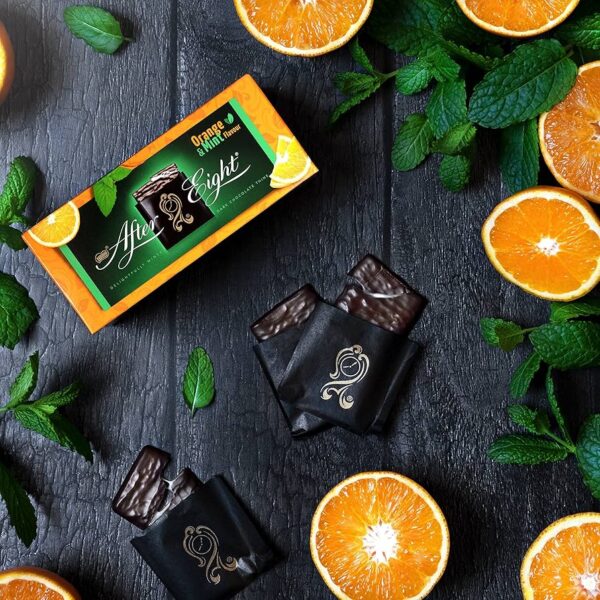 After Eight Orange & Mint Thins 200g Box: A Zesty Twist on a Classic Delight - Image 2