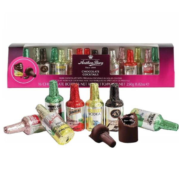 Anthon Berg Chocolate Cocktails Liqueur Bottles 16-pc Box - Image 4