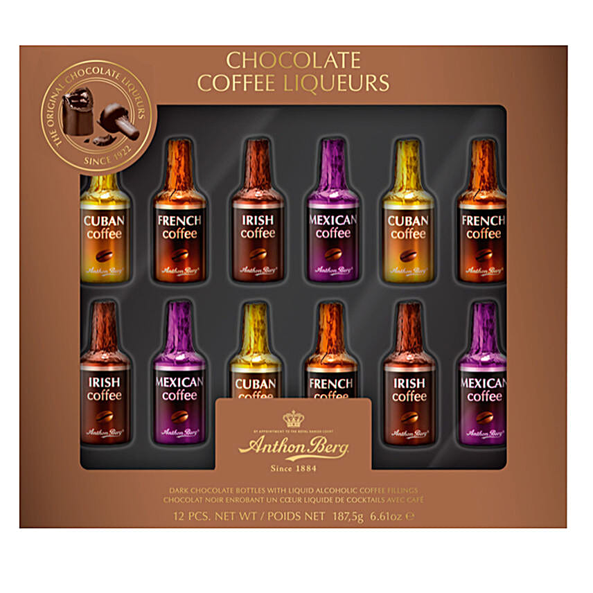 Anthon Berg Chocolate Coffee Liqueurs Assorted 16-pc Box