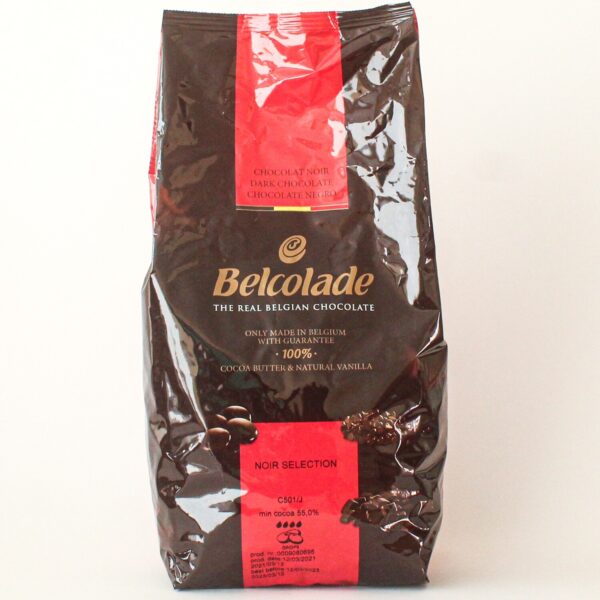 Belcolade Noir Selection 55% Dark Chocolate Callets 5kg Bag