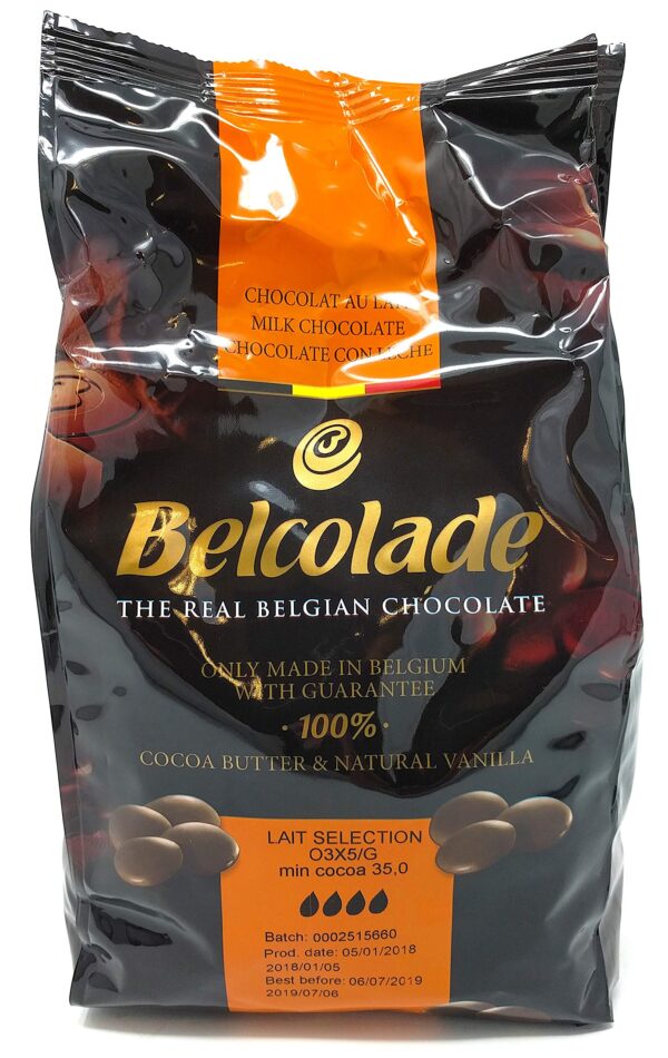 Belcolade Professional Couverture 35% Milk (Lait Supérieur) 5kg Bag