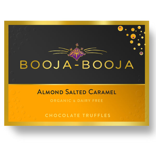 Booja-Booja Almond Salted Caramel Truffles Vegan 92g Box - Image 4