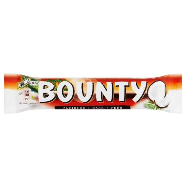 Bounty Dark Chocolate Bar Coconut Filled 57g (Twin - Image 2