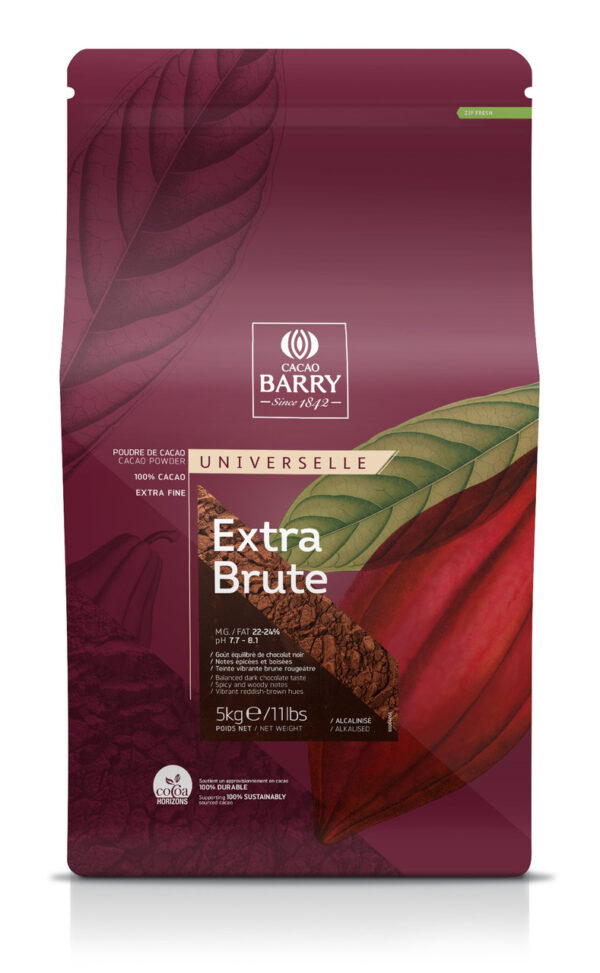 Cacao Barry Cocoa Powder Extra Brute (22-24% Fat) 1kg Tub - Image 3
