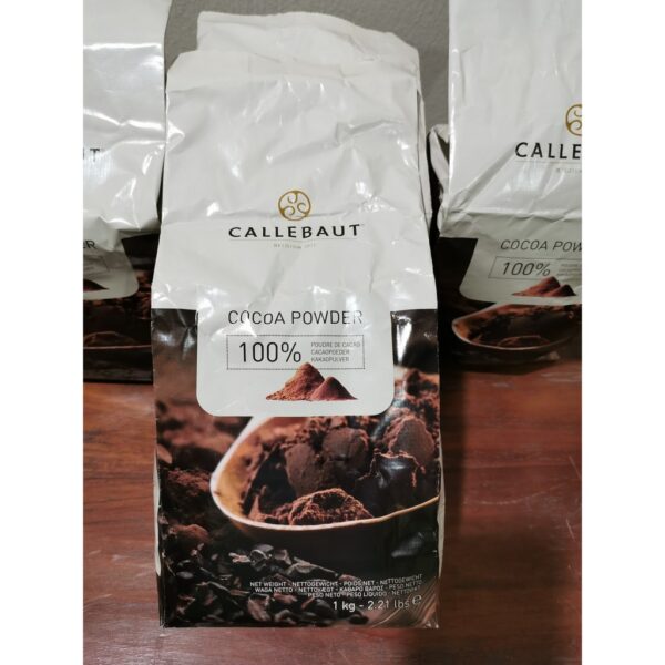 Callebaut Cocoa Powder "100% Cacao, High Fat (22-24%)" 1kg Tub - Image 2