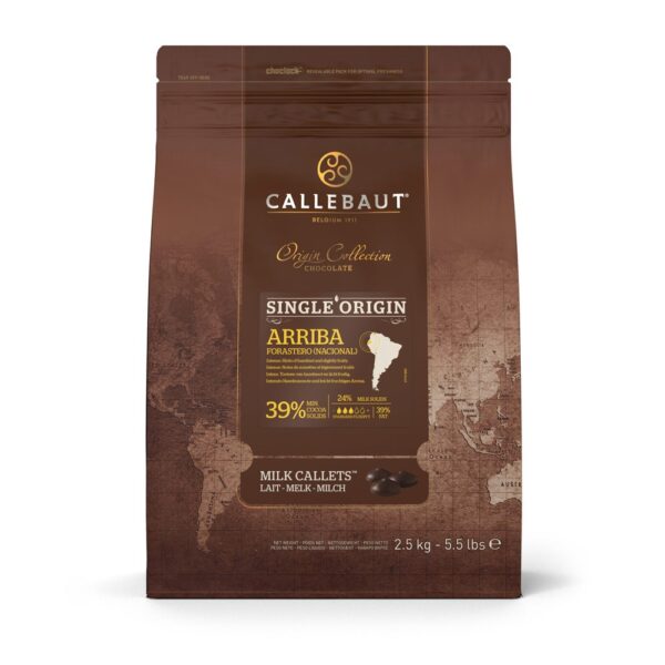Callebaut Single Origin Callets Arriba 39% Milk (Ecuador) 2.5kg Bag