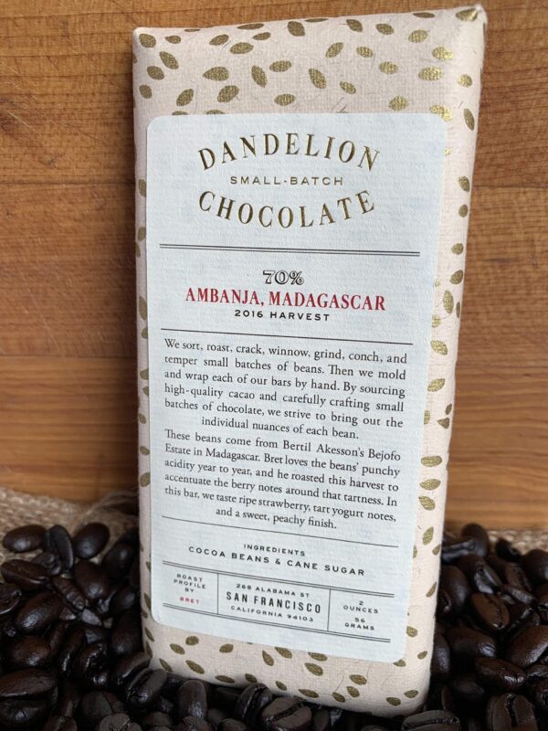 Dandelion Chocolate Bean-to-Bar 70% Ambanja, Madagascar 56g - Image 2