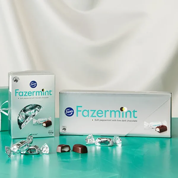 Fazer Fazermint Mint Filled Chocolate Pralines 150g Box Pralines & Gifting - Image 2