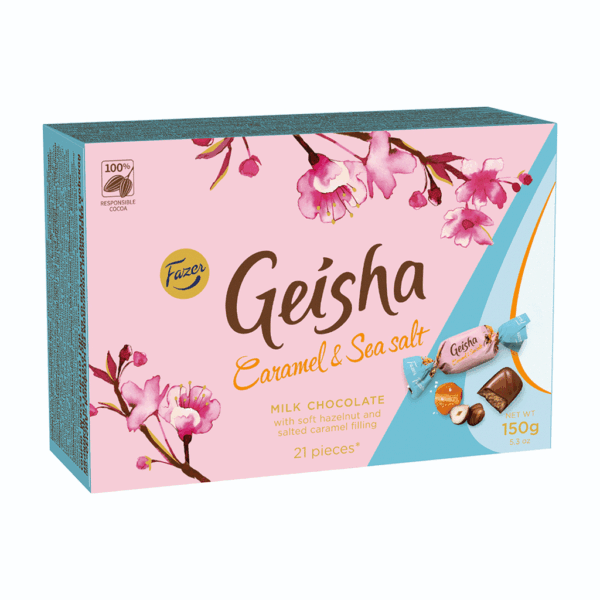Fazer Geisha Caramel & Sea Salt 150g Box - Image 3