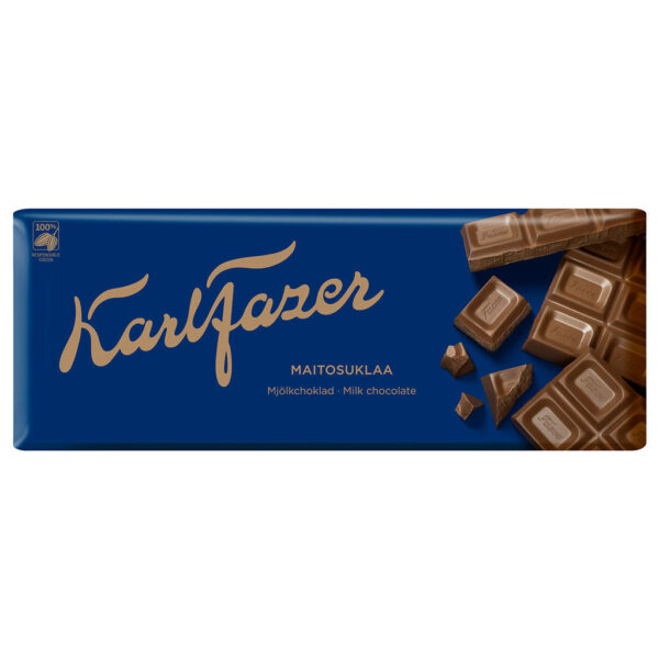 Fazer Karl Fazer Blue Milk Chocolate Bar 200g - Image 4