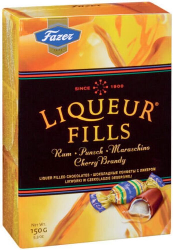 Fazer Liqueur Fills Cherry & Brandy 150g Box