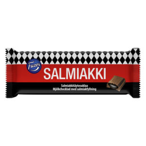 Fazer Salmiakki Salty Liquorice in Chocolate 150g Box