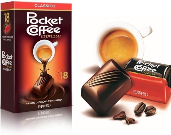 Ferrero Pocket Coffee Espresso Filled Praline 18-pc Box - Image 2