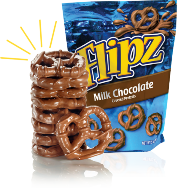 Flipz Milk Chocolate Covered Pretzels 141g Bag