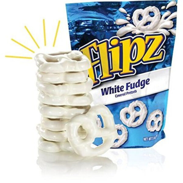 Flipz White Fudge Covered Pretzels 141g Bag - Image 2