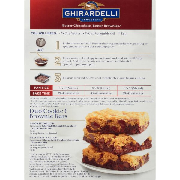 Ghirardelli Double Chocolate Brownie Mix 567g Box - Image 5