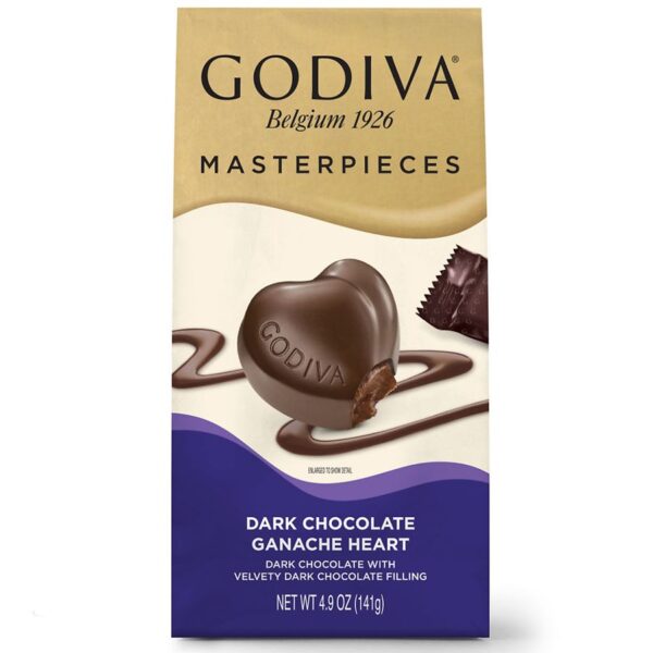 Godiva Masterpieces Dark Chocolate Ganache Heart 146g Bag - Image 4