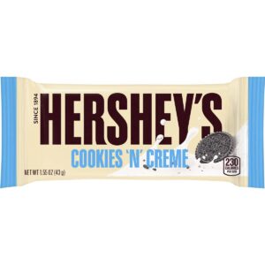 Hershey's Cookies 'n' Creme Bar White Chocolate with Cookie Pieces 43g