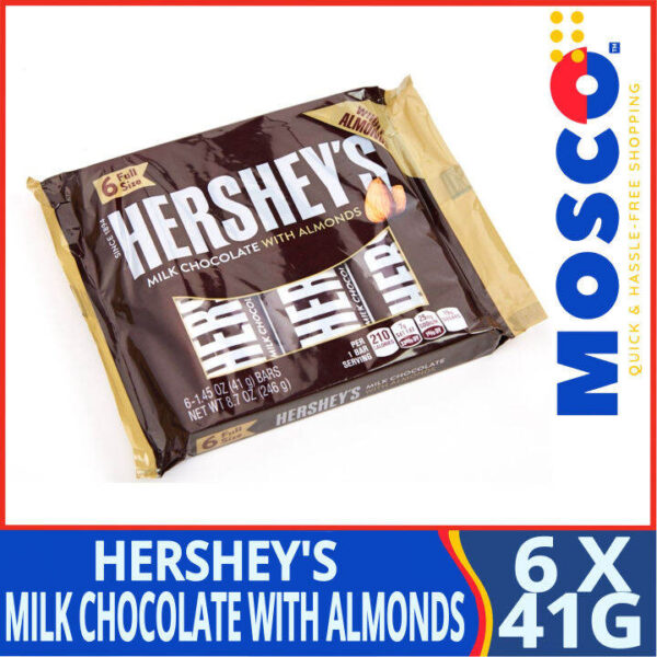 Hershey's Milk Chocolate with Almonds Bar Classic 41g - Image 2