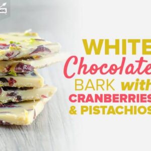 House Brand Chocolate Bark White Chocolate with Cranberries & Pistachios 200g Bag