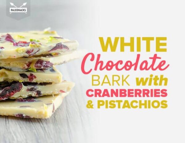 House Brand Chocolate Bark White Chocolate with Cranberries & Pistachios 200g Bag
