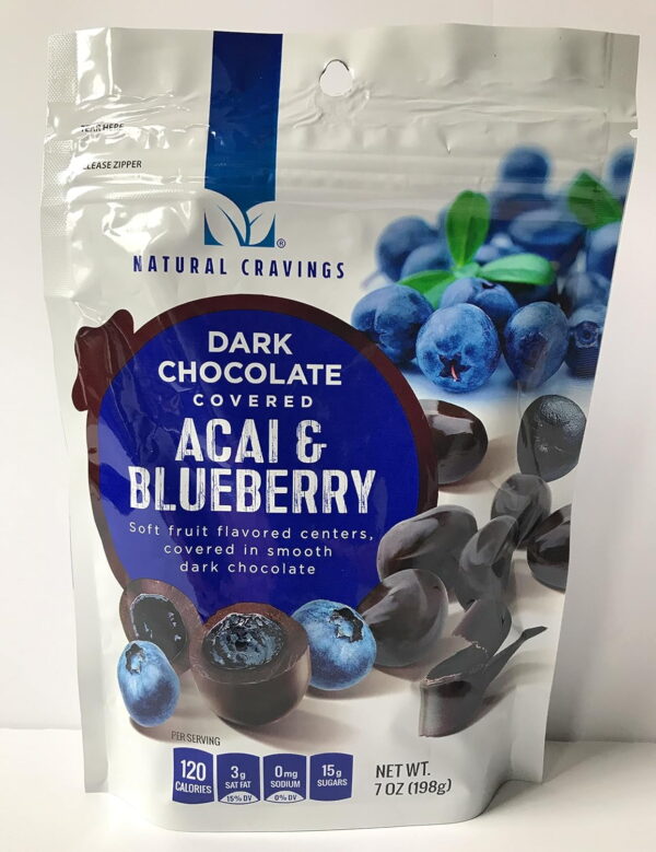 House Brand Chocolate Covered Blueberries 500g Tub - Image 2