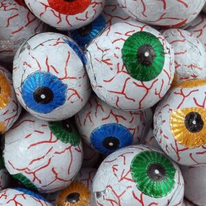 House Brand Halloween Chocolate Eyeballs Foil Wrapped 150g Ba