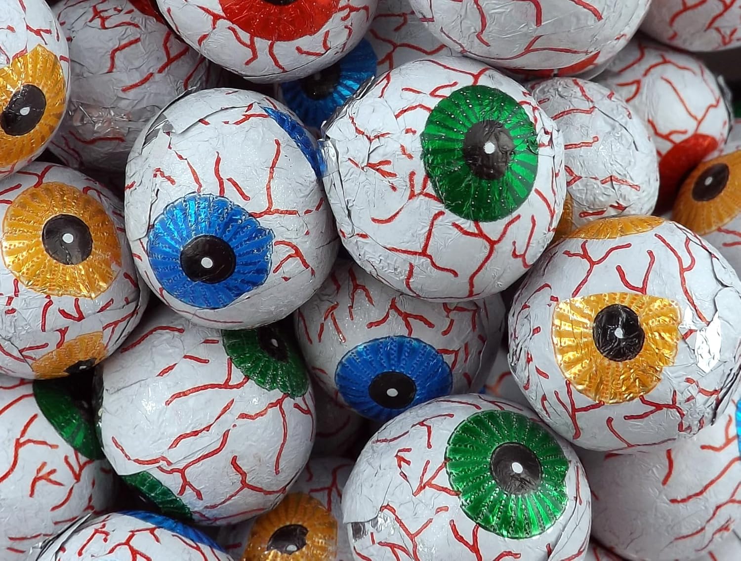 House Brand Halloween Chocolate Eyeballs Foil Wrapped 150g Ba