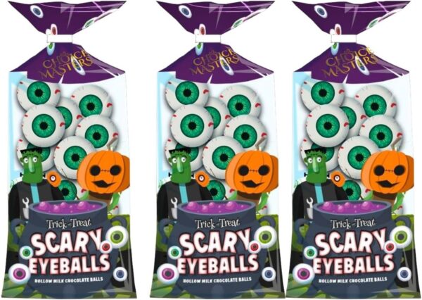 House Brand Halloween Chocolate Eyeballs Foil Wrapped 150g Ba - Image 3
