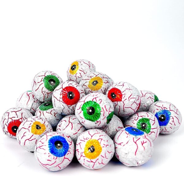 House Brand Halloween Chocolate Eyeballs Foil Wrapped 150g Ba - Image 4