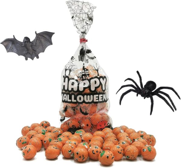 House Brand Halloween Chocolate Pumpkins Foil Wrapped 150g Bag - Image 2
