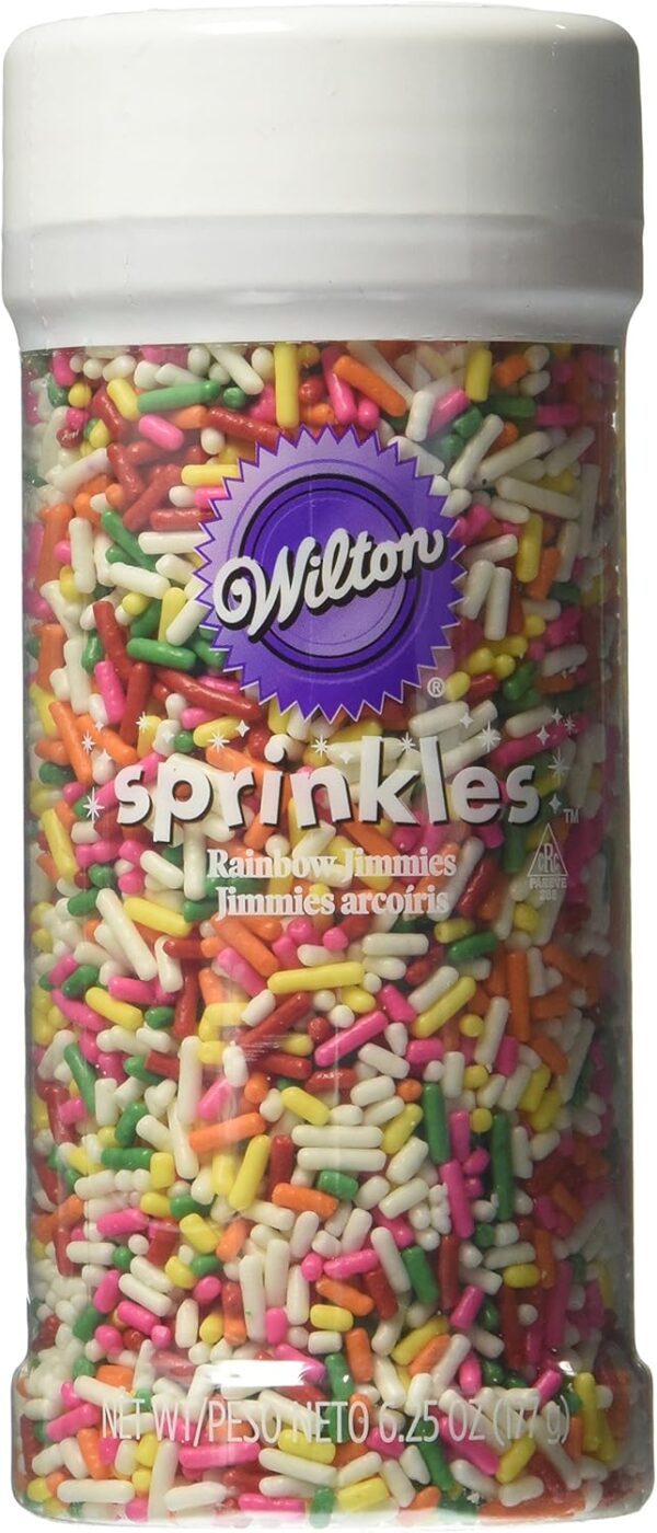 House Brand Rainbow Sprinkles (Jimmies) 250g Jar - Image 4