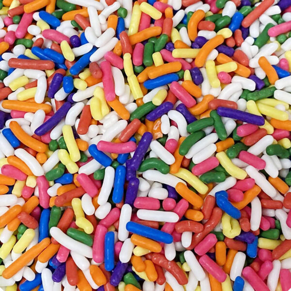 House Brand Rainbow Sprinkles (Jimmies) 250g Jar - Image 5