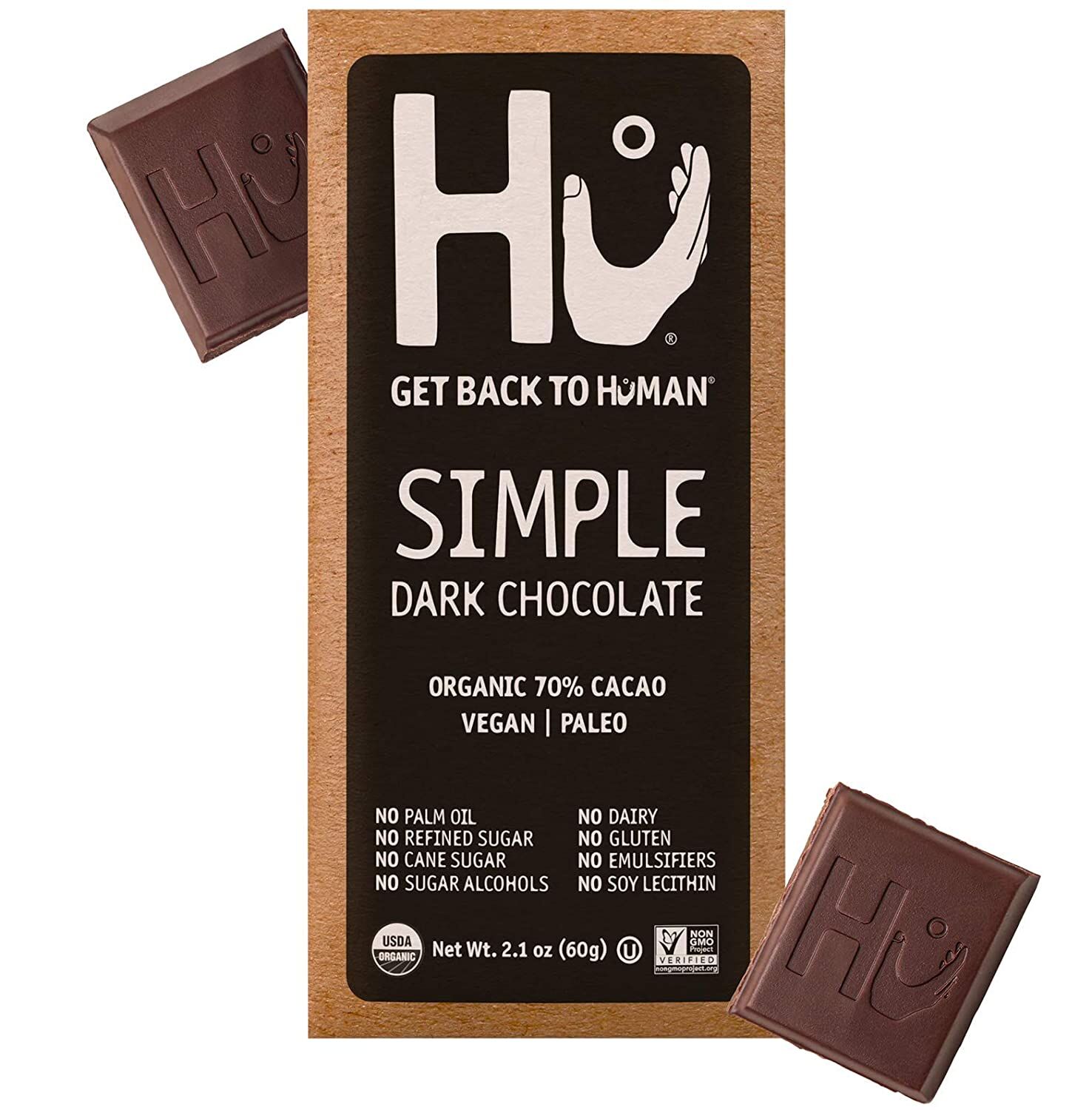 Hu Simple Dark Chocolate Bar 70% Cacao 60g