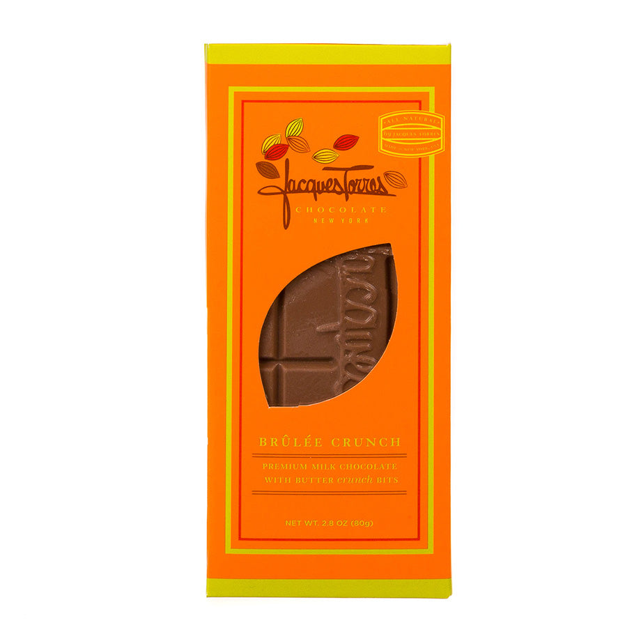 Jacques Torres Brûlée Crunch Caramelized Sugar in Dark Chocolate 113g Bar