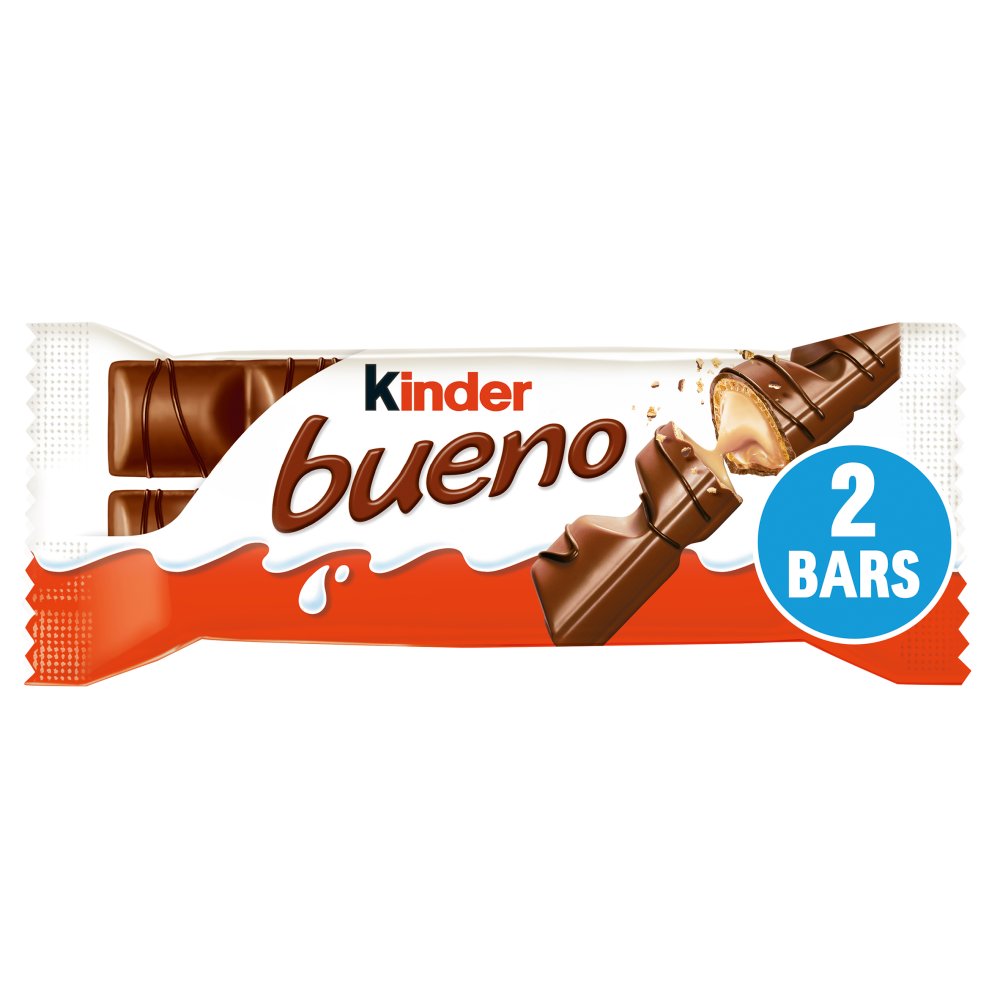 Kinder Bueno Milk Chocolate & Hazelnut Cream 43g (Twin