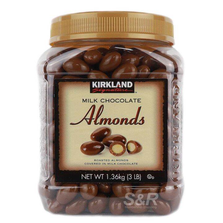 Kirkland Signature Chocolate Covered Almonds Milk Chocolate 1.36kg Jar