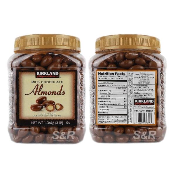 Kirkland Signature Chocolate Covered Almonds Milk Chocolate 1.36kg Jar - Image 2