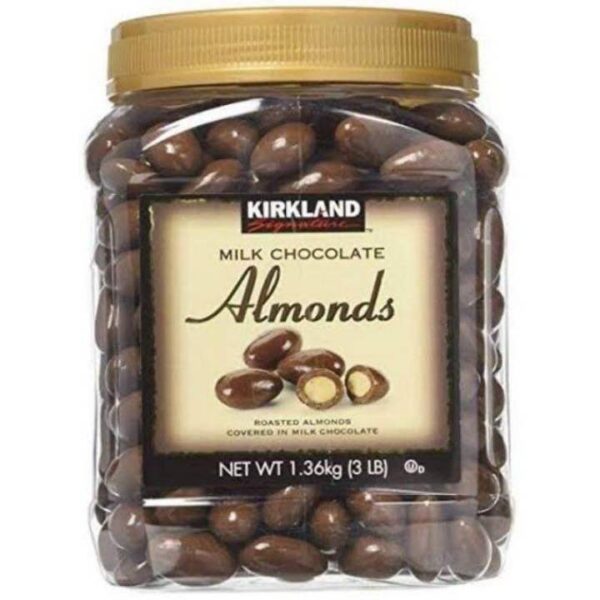 Kirkland Signature Chocolate Covered Almonds Milk Chocolate 1.36kg Jar - Image 3