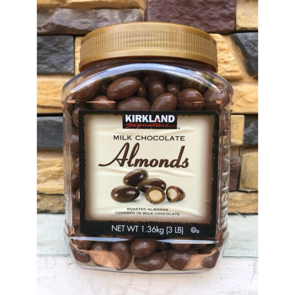 Kirkland Signature Chocolate Covered Almonds Milk Chocolate 1.36kg Jar - Image 4