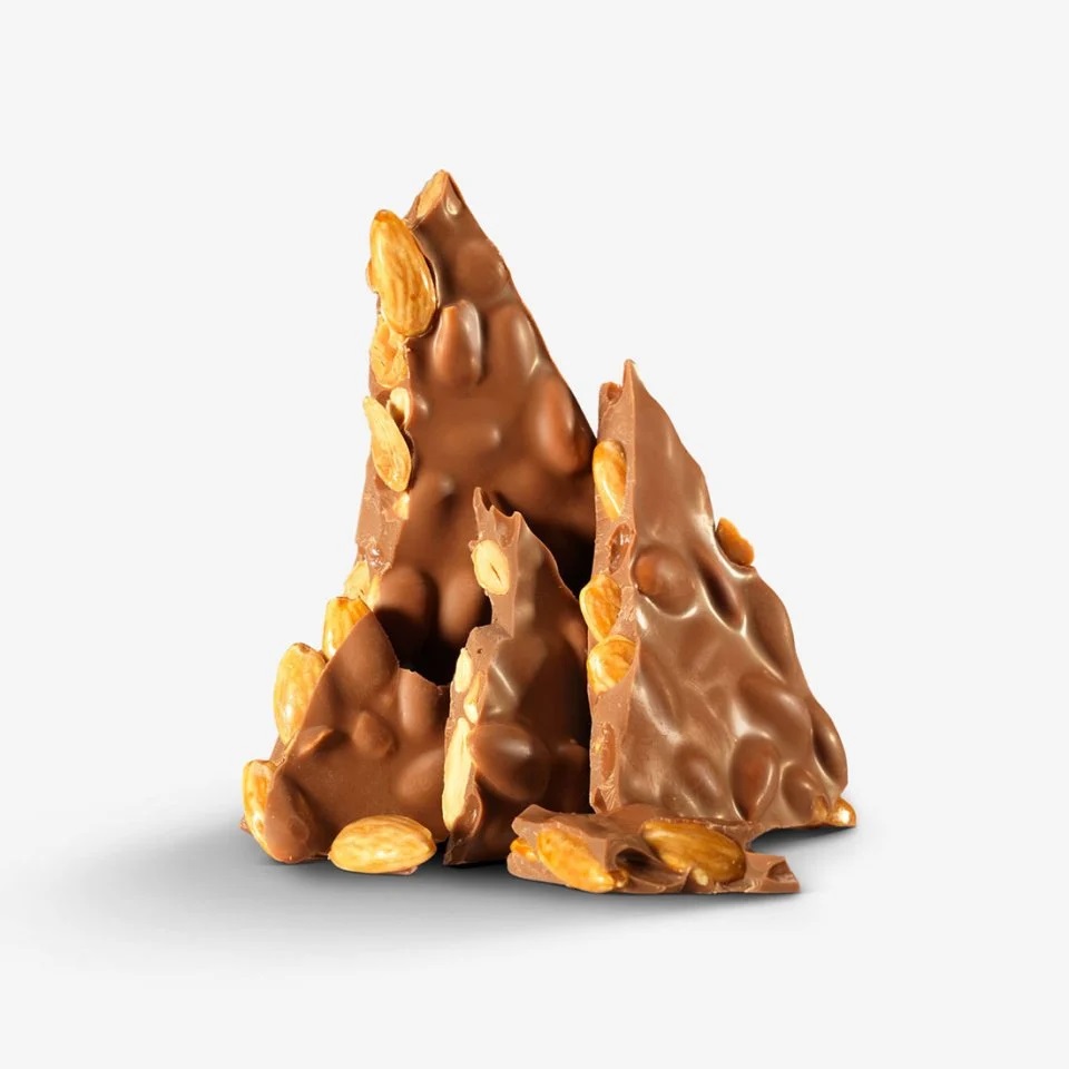 Läderach FrischSchoggi "Fresh Chocolate Bark (by weight) - Almond Dark" per 100g - Image 2