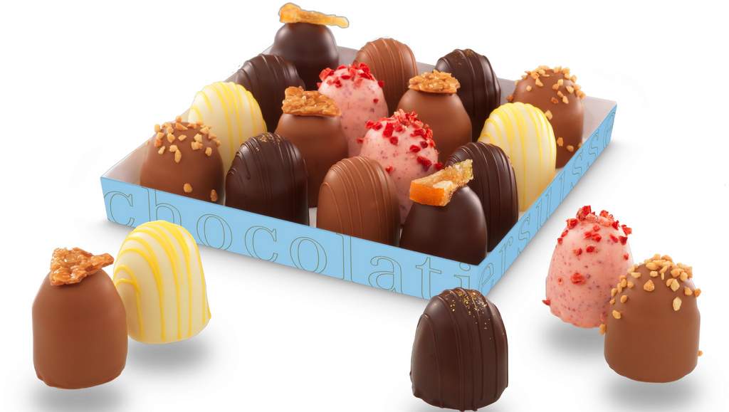 Läderach Mini Mousses "Milk, Dark, White Assortment" 12-pc Box - Image 4