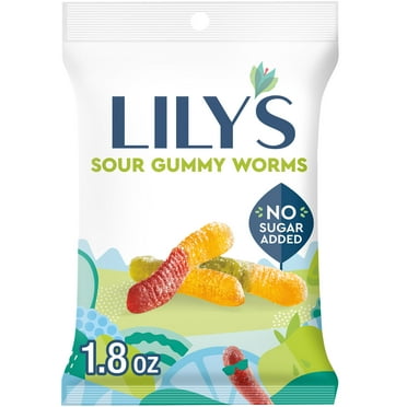 Lily's Sugar-Free Gummy Worms Sour 50g Bag