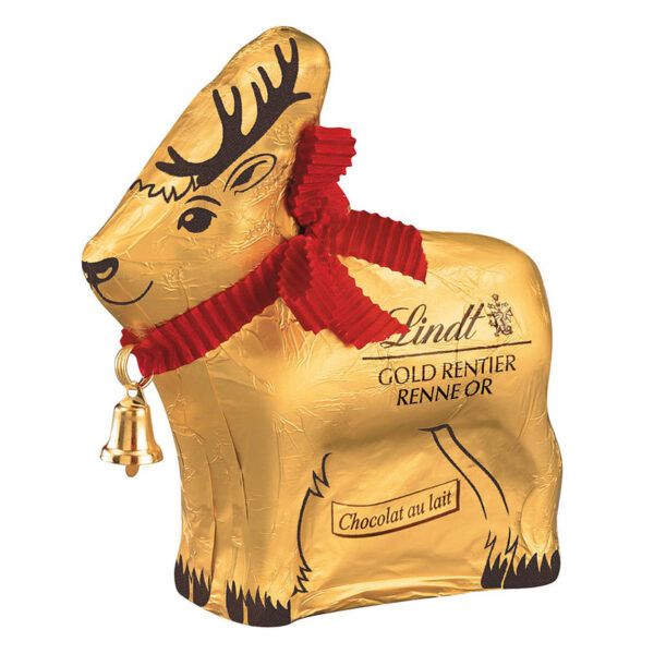 Lindt Chocolate Reindeer Christmas Novelty, Milk Chocolate 100g - Image 3