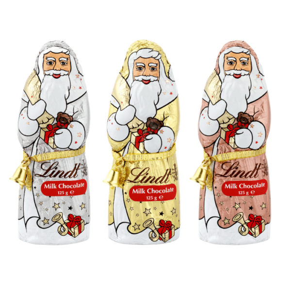 Lindt Chocolate Santa Christmas Novelty, Milk Chocolate 125g - Image 3