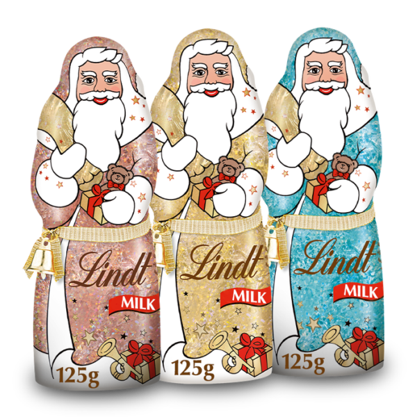 Lindt Chocolate Santa Christmas Novelty, Milk Chocolate 125g - Image 5