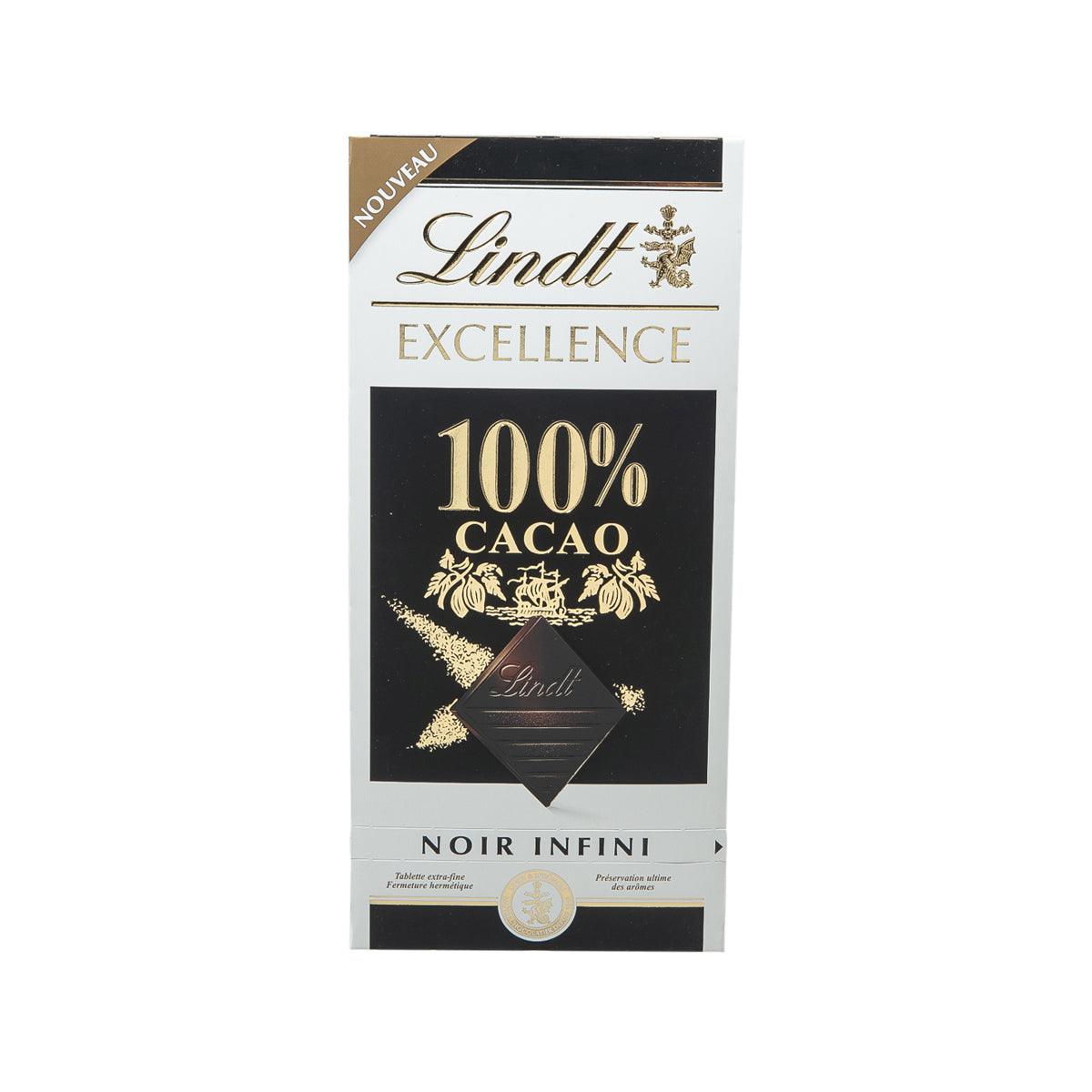 Lindt Excellence Bar 100% Cocoa Dark 50g