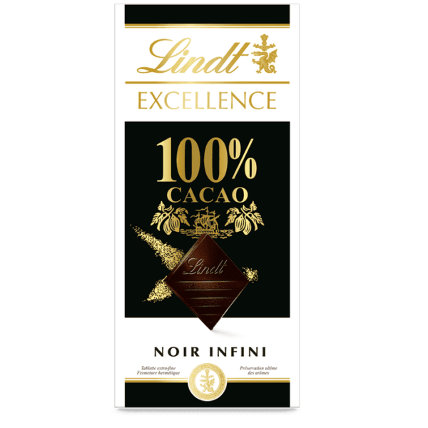 Lindt Excellence Bar 100% Cocoa Dark 50g - Image 2