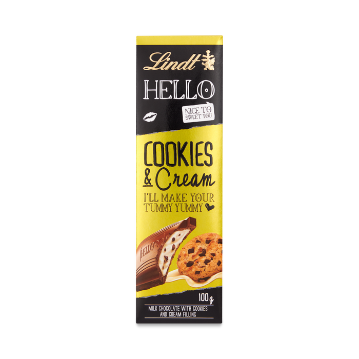 Lindt Hello Bar Cookies & Cream 100g