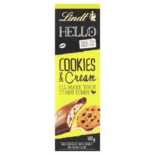 Lindt Hello Bar Cookies & Cream 100g - Image 3